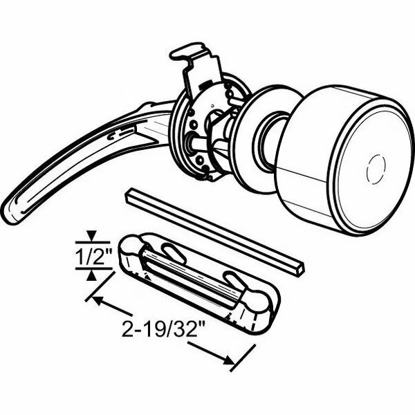 Knob Latch Set Aluminum, Strybuc, Mfr#: 17-52